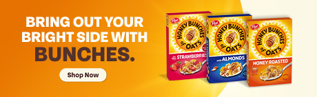  Crispy flakes, crunchy oat bunches, and a touch of honey—find your shine with Honey Bunches of Oats.
